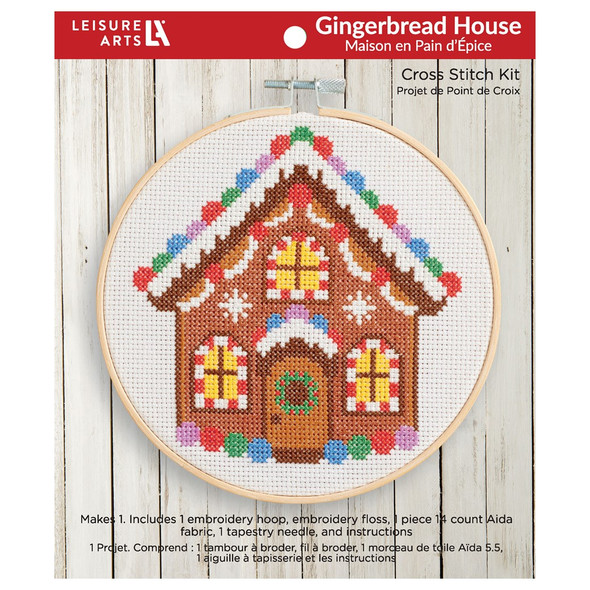 Leisure Arts Embroidery Kit 6 inch Gingerbread House