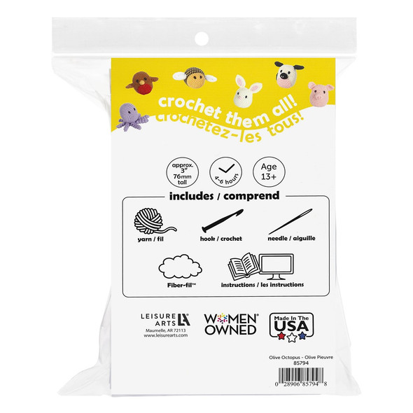 Leisure Arts Crochet Pudgies Octopus