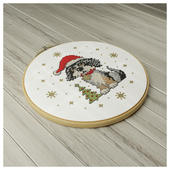 Leisure Arts ePattern XStitch Christmas Dog