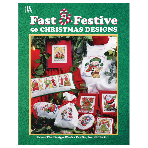 Leisure Arts Stitchery Fast Festive 50 Christmas Designs Book