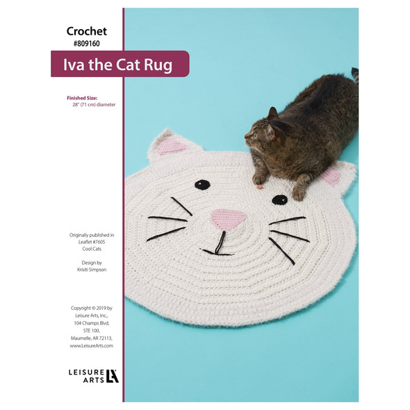 Leisure Arts ePattern Crochet Ivan the Cat Rug