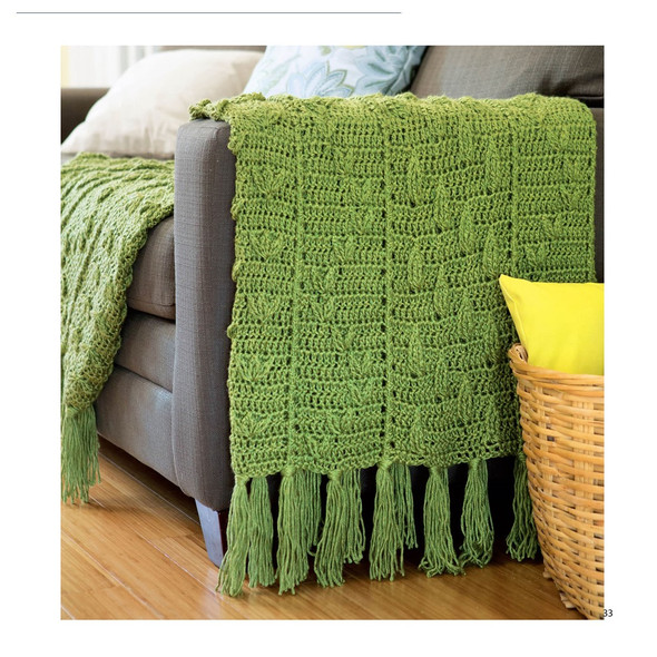 Leisure Arts Lacy Afghans A Shower of Leaves Crochet ePattern