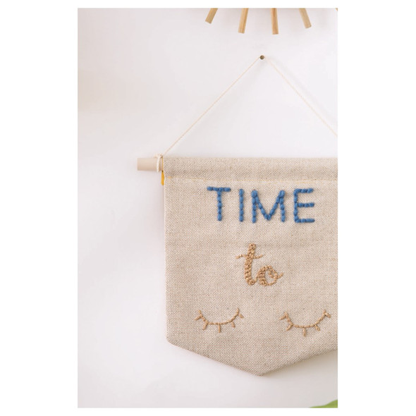 Leisure Arts Baby Punch Needle Time To Sleep Flag ePattern
