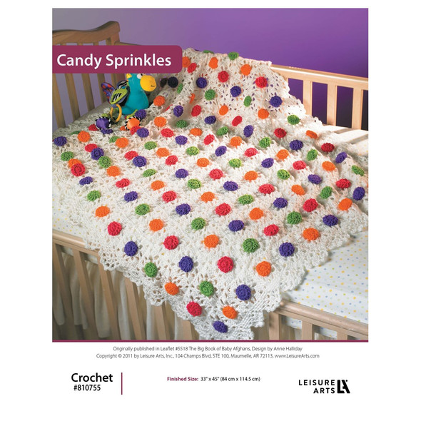 Leisure Arts The Big Book of Baby Afghans Candy Sprinkles ePattern