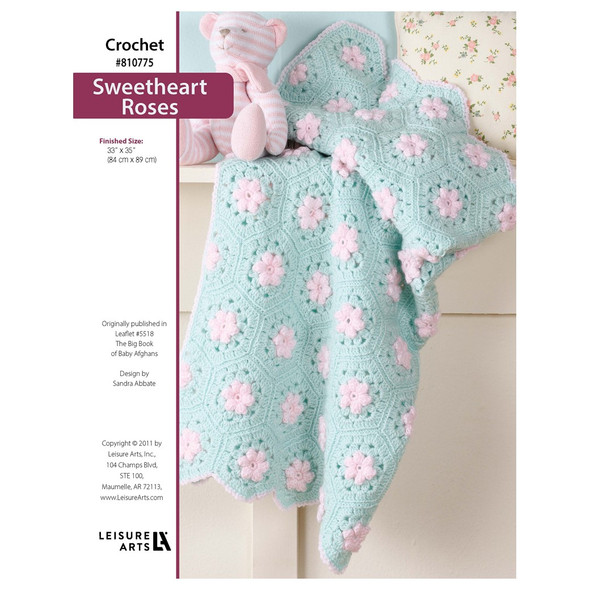 Leisure Arts The Big Book of Baby Afghans Sweetheart Roses ePattern