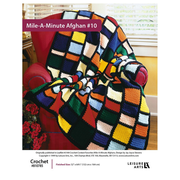 ePattern Leisure Arts Crochet MileAMinute Afghan 10