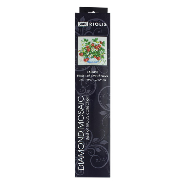 Riolis Diamond Mosaic Kit 10.75 inch x 10.75 inch Basket of Strawberries