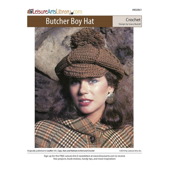 Leisure Arts Caps Hats And Helmets Butcher Boy Hat ePattern