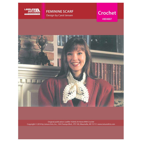 Leisure Arts Home With Crochet Feminine Scarf ePattern