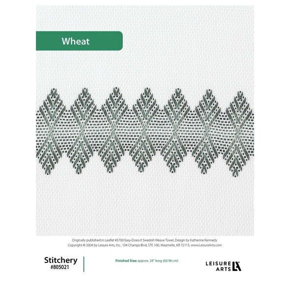 Leisure Arts EasyDoesIt Swedish Weave Towels Forest Stitchery