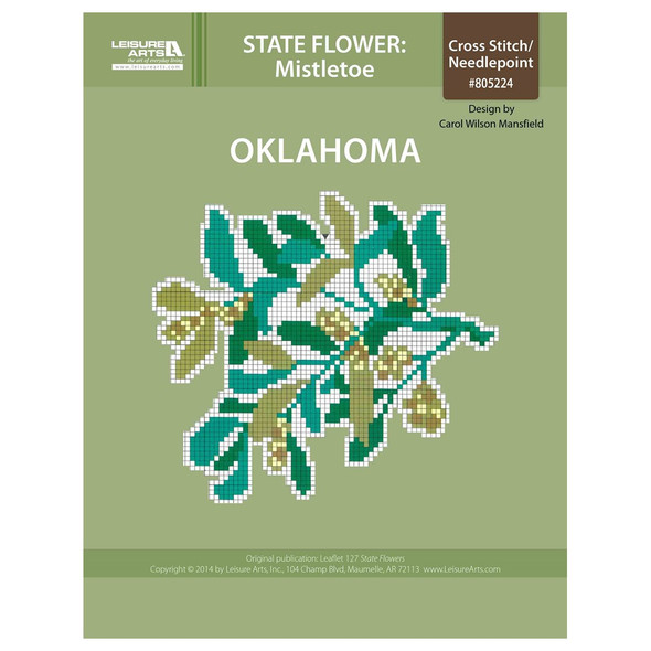 Leisure Arts Oklahoma Mistletoe Cross Stitch ePattern