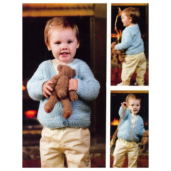 Leisure Arts Seasons of Love Babys Tweed Cardigan Crochet ePattern