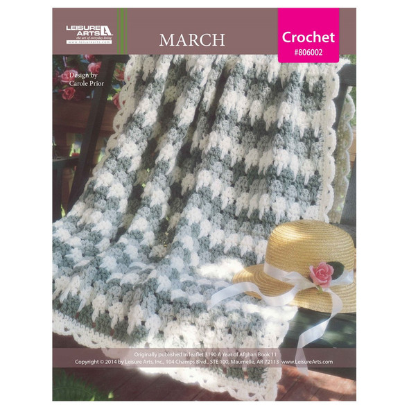 Leisure Arts A Year of Afghans Book 11 March Crochet ePattern