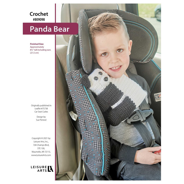 Leisure Arts Car Seat Cuties Panda Bear Crochet ePattern