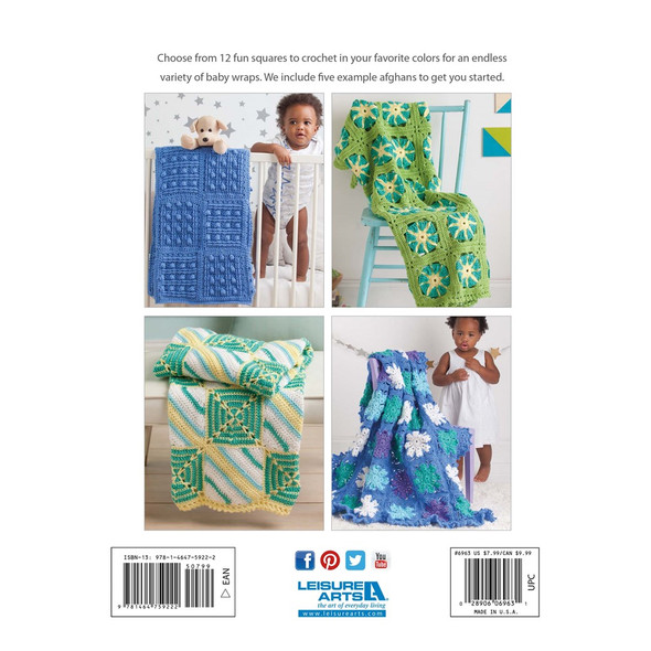 Leisure Arts Crochet Mix Match Baby Sampler Book