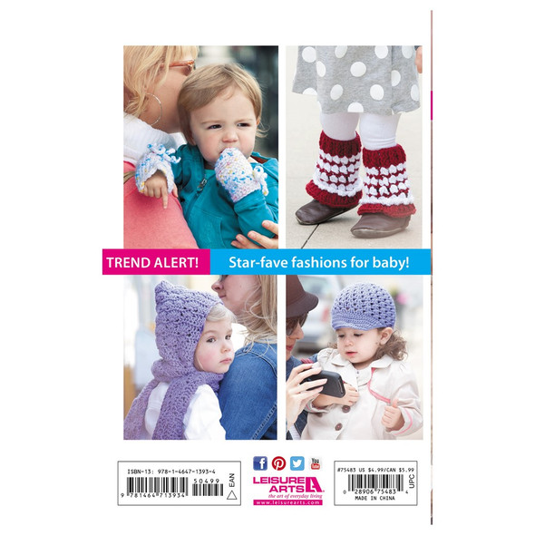 Leisure Arts Celebrity Baby Fashion Crochet Book