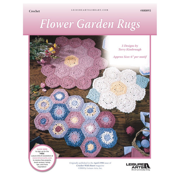 Leisure Arts Flower Garden Rugs Crochet ePattern