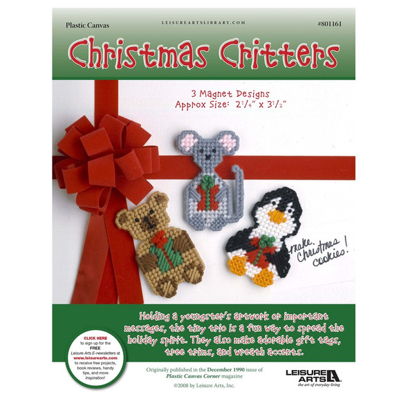 Leisure Arts Christmas Critters Plastic Canvas ePattern