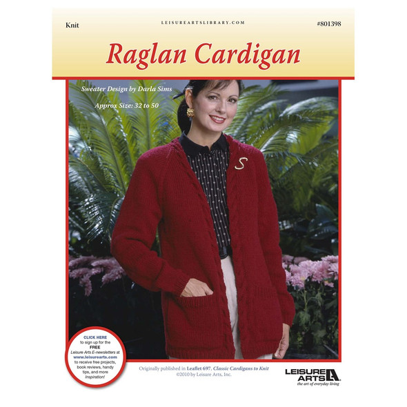 Leisure Arts Knit Cardigans Hooded Cardigan ePattern