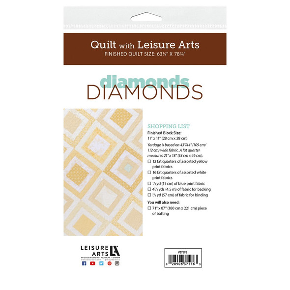 Leisure Arts Diamonds Quilt Pattern