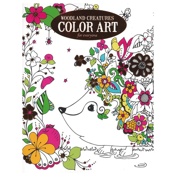 Leisure Arts Woodland Creatures Color Art For Everyone Coloring Book