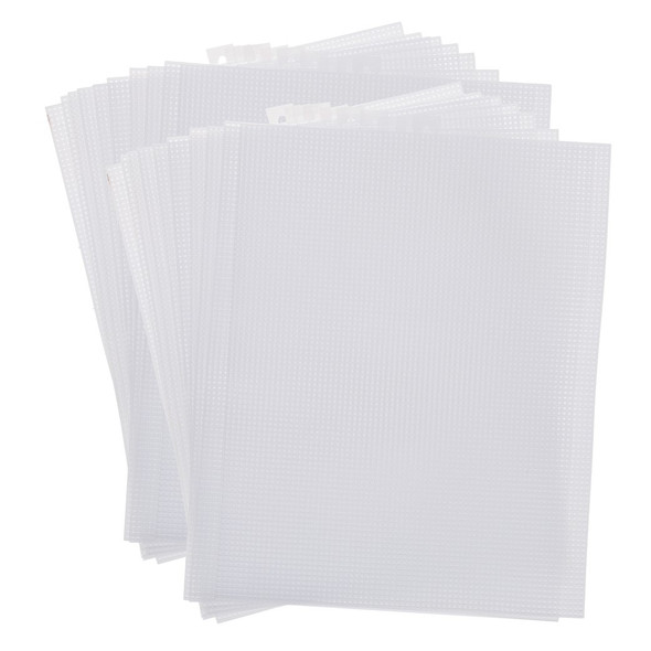 Essentials By Leisure Arts Plastic Canvas 7 Mesh 10.5x13.5 20pc Clear