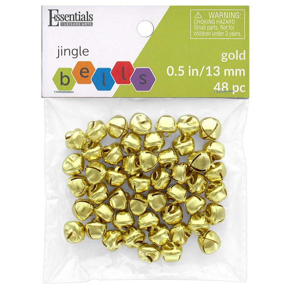 Essentials By Leisure Arts Bell Jingle 9mm Gold 72pc - Leisure Arts