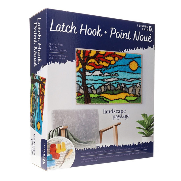 Leisure Arts Latch Hook Kit 36 inch x 24 inch Landscape Leisure Arts Latch Hook Kit 36 inch x 24 inch Landscape