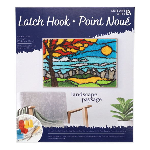 Leisure Arts Latch Hook Kit 36 inch x 24 inch Landscape Leisure Arts Latch Hook Kit 36 inch x 24 inch Landscape
