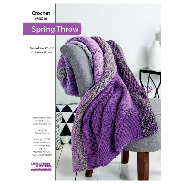 Leisure Arts ePattern Spring Throw Leisure Arts ePattern Spring Throw