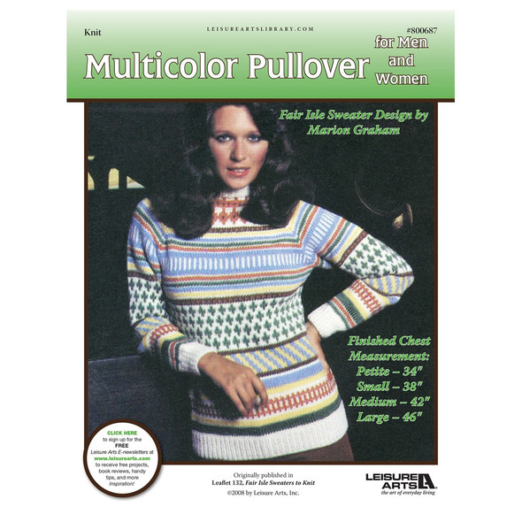 Leisure Arts Multicolor Pullover ePattern Leisure Arts Multicolor Pullover ePattern