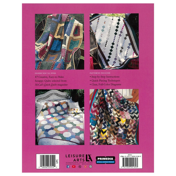 Leisure Arts Quilting Sewing Books McCalls Quick Scrappy Quilts Book