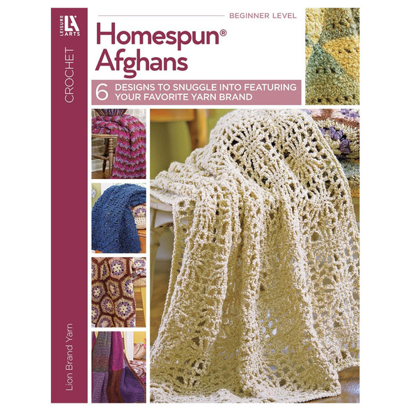 Leisure Arts Homespun Afghans Crochet Book