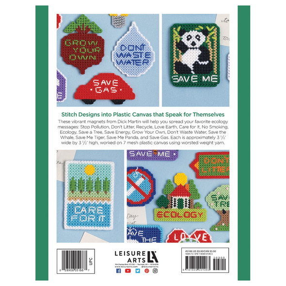 Leisure Arts Ecology Magnets In Plastic Canvas Book