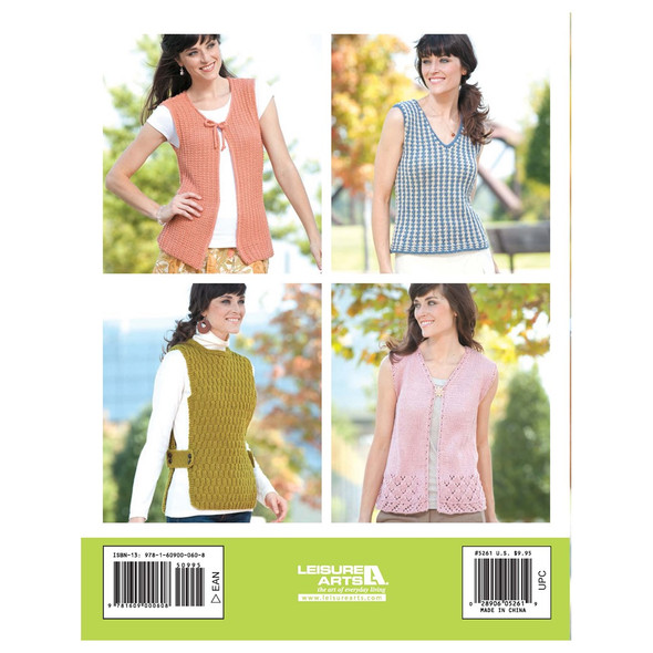 Leisure Arts Fresh Vests to Knit Book