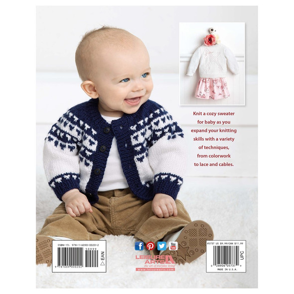 Leisure Arts Knitting Adorable Baby Sweaters Book