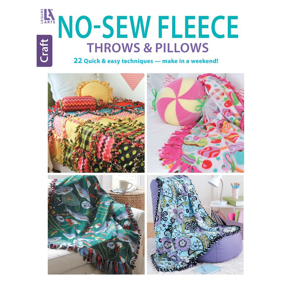 Leisure Arts No Sew Fleece Throws Pillows Book