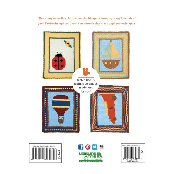 Leisure Arts Crochet Modern Nursery Baby Blankets Book