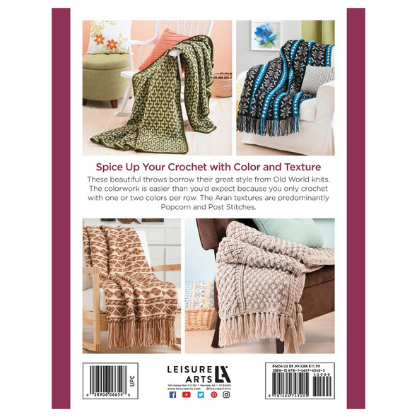 Leisure Arts Crochet Afghans With Style Book