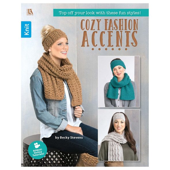 Leisure Arts Cozy Fashion Accents Knit Book