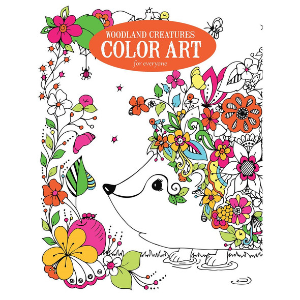Leisure Arts Woodland Creatures Color Art For Everyone Coloring Book
