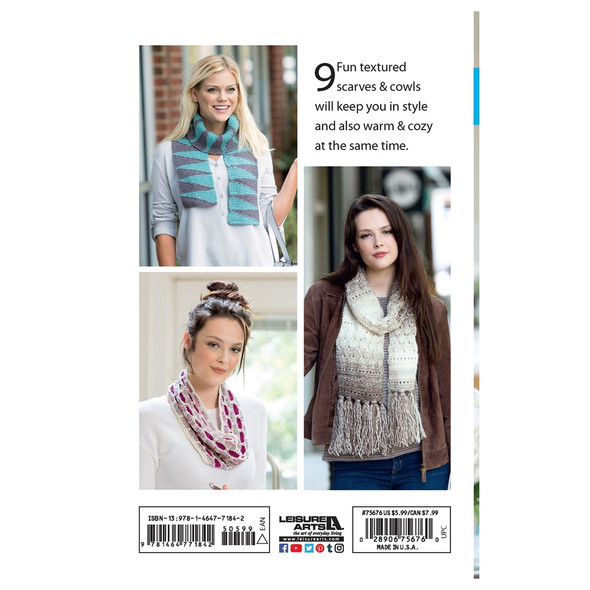 Leisure Arts Warm Up With Scarves Cowls Knit Book
