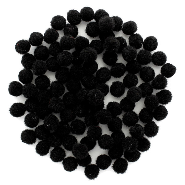 Essentials By Leisure Arts Pom Pom 10mm Black 100pc