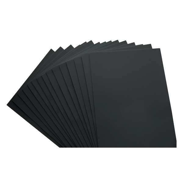 Essentials By Leisure Arts Foam 3mm Sheet 12 inch x 18 inch Black 15pc