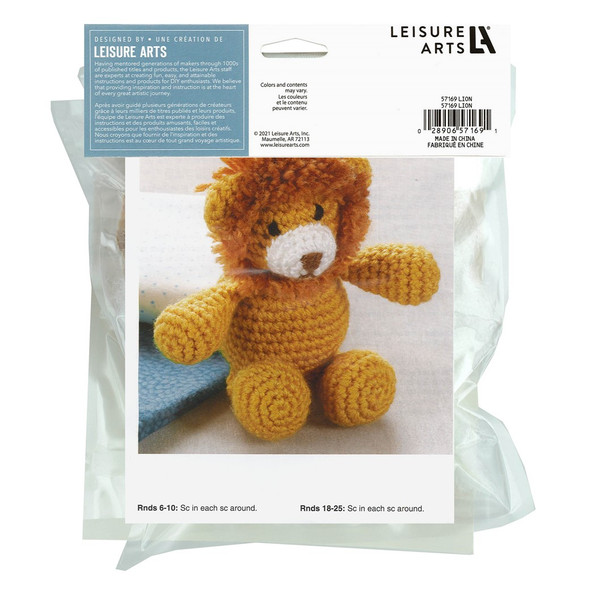 Leisure Arts Crochet Friend Lion Small Kit