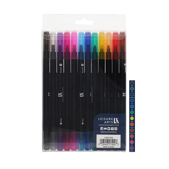 Leisure Arts Dual Ended Markers Calligraphy Set 12pc