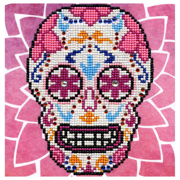 Diamond Art Kit Beginner 8 inch x 8 inch Sugar Skull