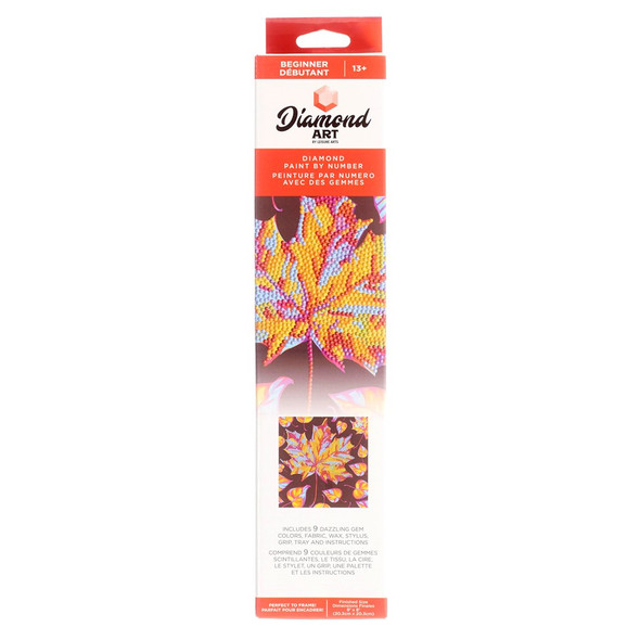 Diamond Art Kit Beginner 8x8 inch Large Leaf