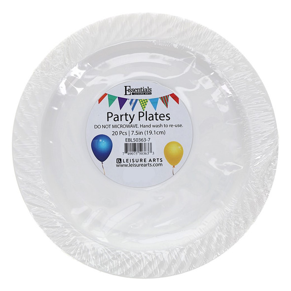Plates Plastic 7.5 inch 140pcs White