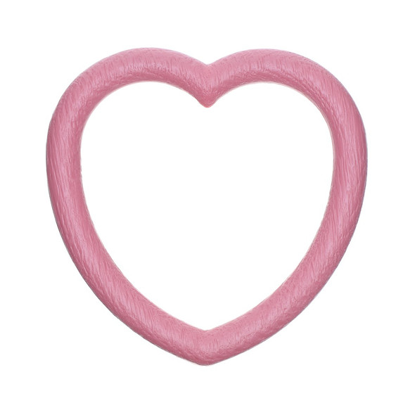 EBL Craft Frames 3.5 inch Heart WoodGrain Pink 56pc
